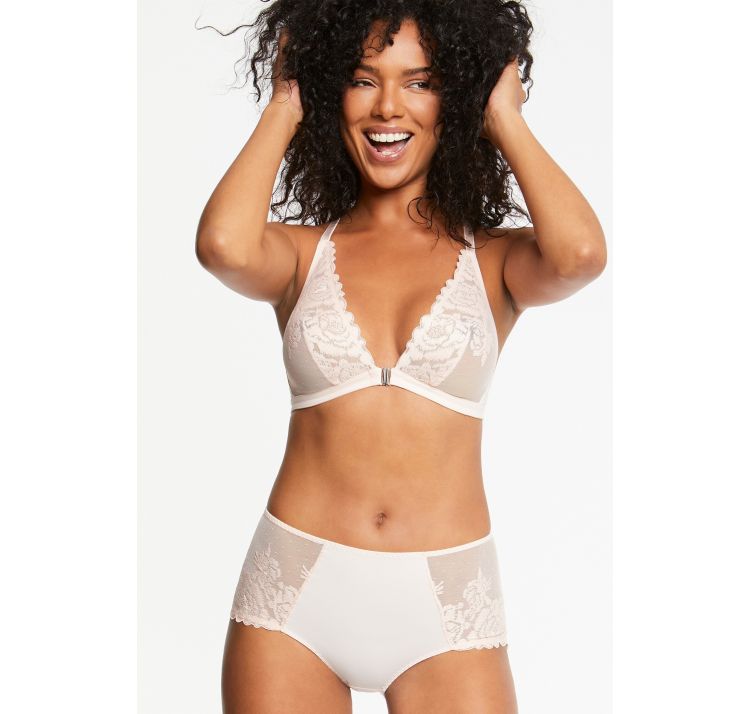 MAISON LEJABY fleur ikat koronkowa braletka zapinana z przodu