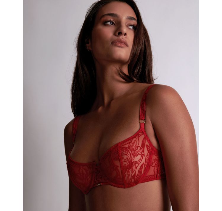 AUBADE PARIS coeur a corps koronkowy biustonosz half cup