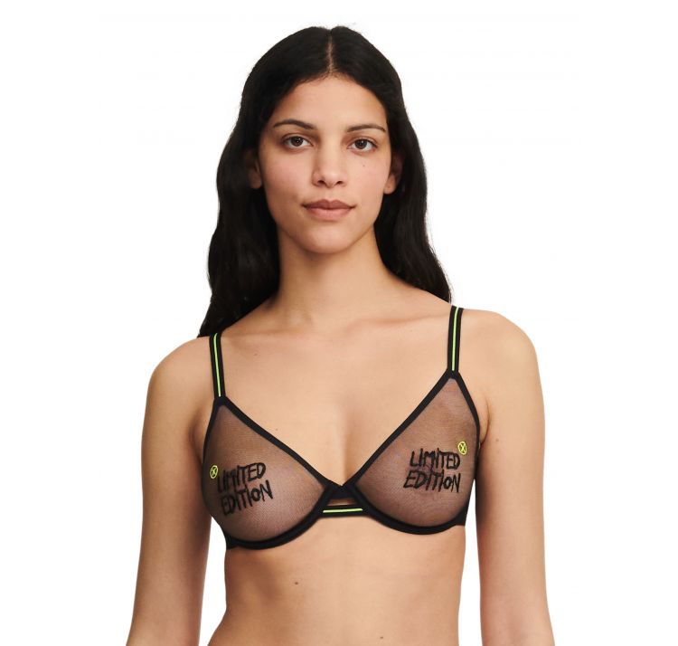 CHANTELLE X x edition biustonosz plunge z haftowanym napisem