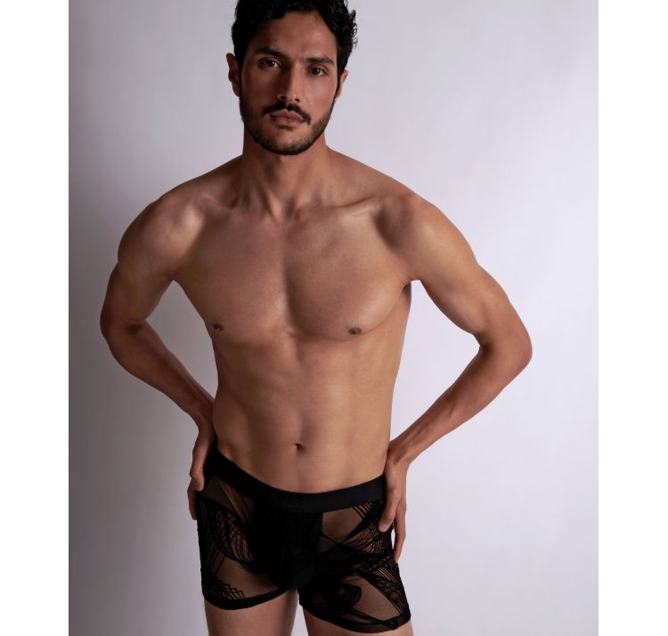 AUBADE PARIS men`s boxer koronkowe bokserki mĘskie w fale