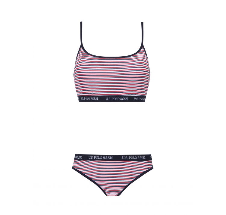 U.S. POLO ASSN. stretch cotton komplet biustonosz+majtki baweŁna