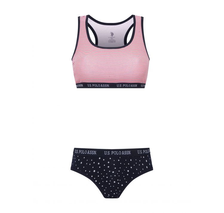 U.S. POLO ASSN. stretch cotton komplet biustonosz+majtki baweŁna