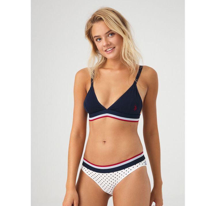 U.S. POLO ASSN. stretch cotton komplet biustonosz+majtki baweŁna