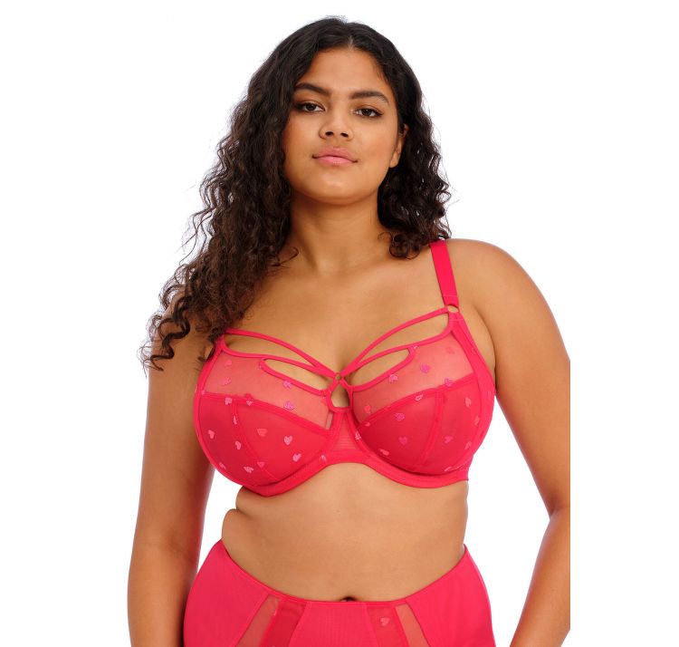 ELOMI sachi miĘkki biustonosz z haftem i paskami na dekolcie