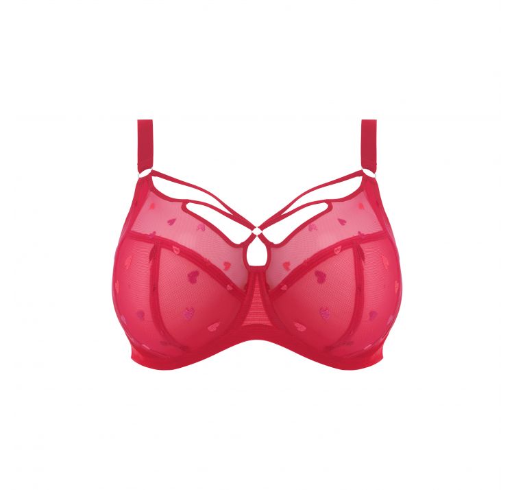 ELOMI sachi miĘkki biustonosz z haftem i paskami na dekolcie