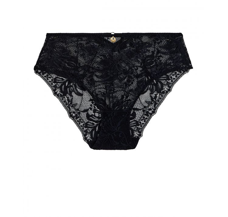 AUBADE PARIS gold pleasure koronkowe wysokie majtki z ŁaŃcuszkiem