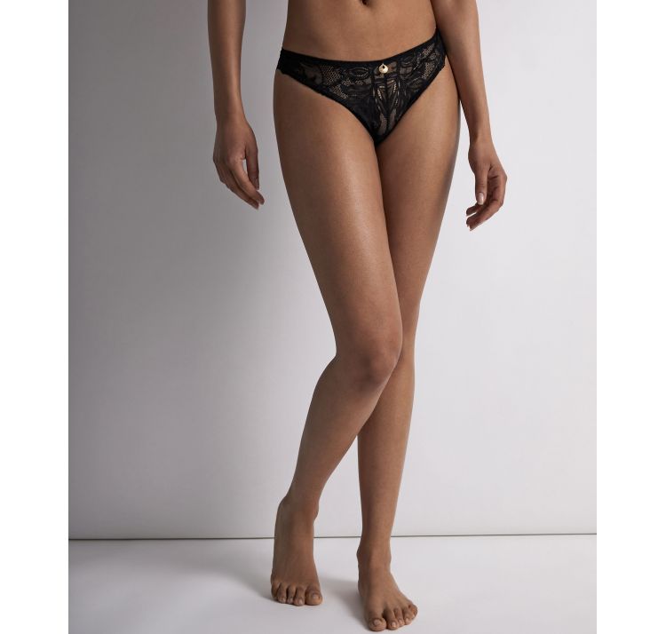 AUBADE PARIS gold pleasure koronkowe figi italian z ŁaŃcuszkiem