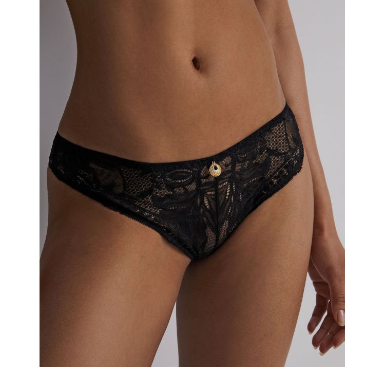 AUBADE PARIS gold pleasure koronkowe figi italian z ŁaŃcuszkiem