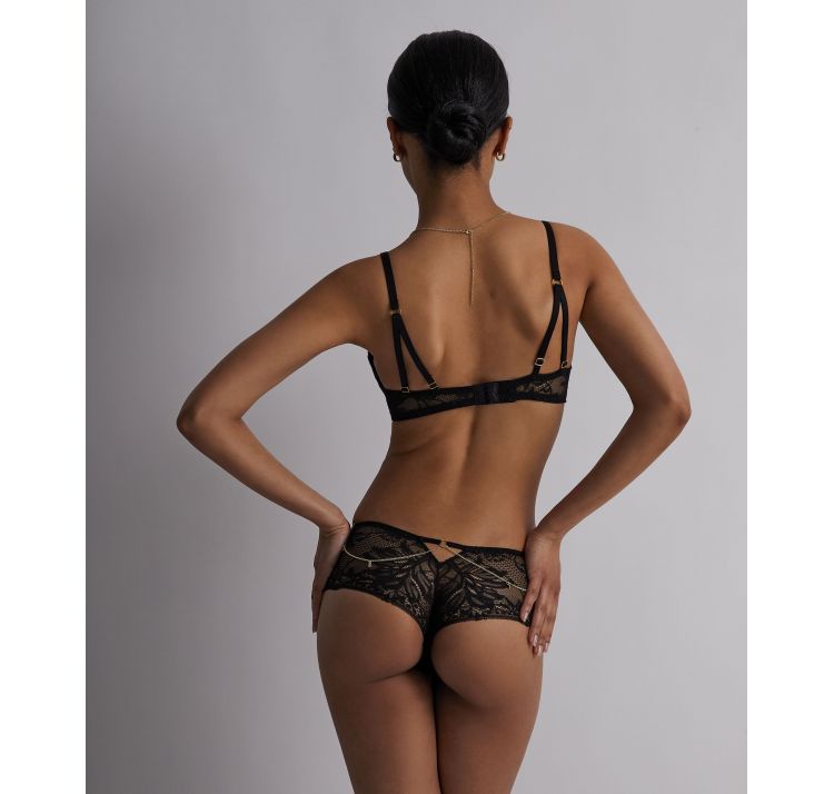 AUBADE PARIS gold pleasure koronkowe szorty saint-tropez z ŁaŃcuszkiem