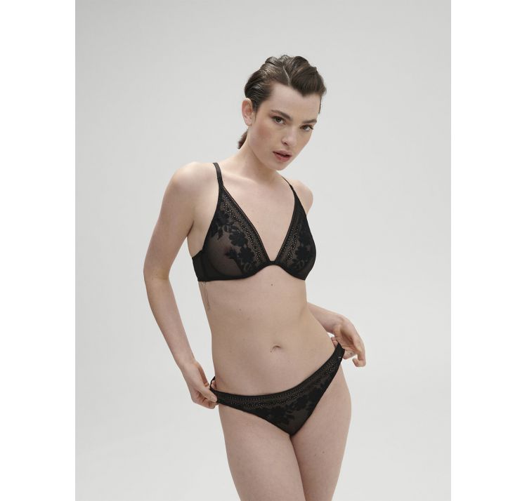 SIMONE PERELE heloise koronkowy biustonosz plunge z ozdobnymi plecami