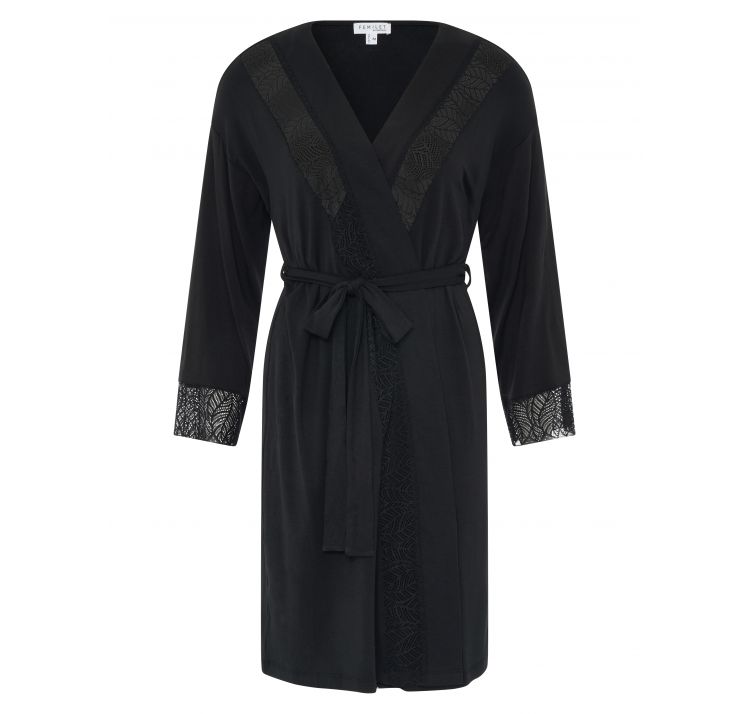 FEMILET jazz kimono z modalu z koronkĄ tencel