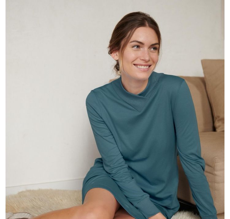 HANRO loane baweŁniana koszula nocna z kieszeniami