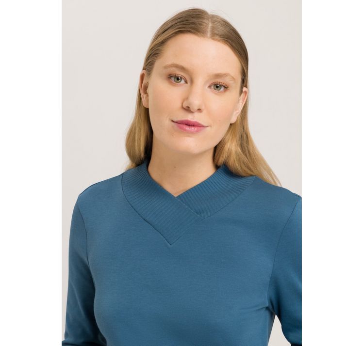 HANRO loane baweŁniana koszula nocna z kieszeniami