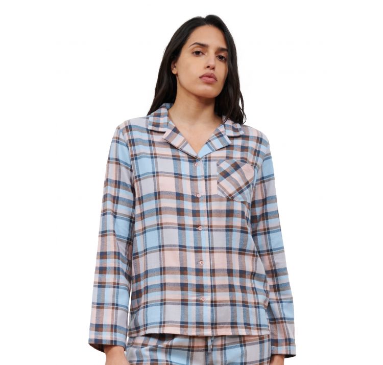 FEMILET heat heat gÓra od flanelowej piŻamy z dŁugim rĘkawem baweŁna