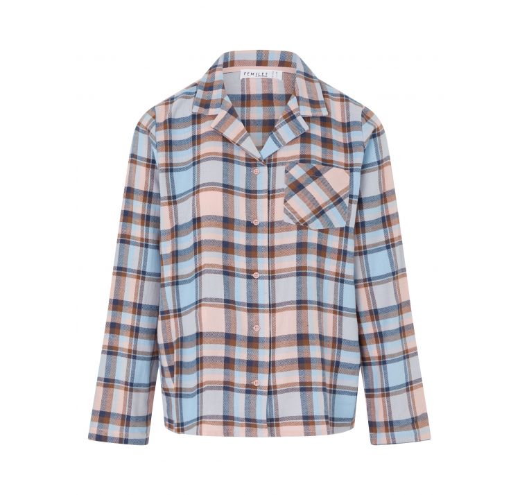 FEMILET heat heat gÓra od flanelowej piŻamy z dŁugim rĘkawem baweŁna