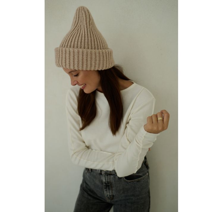 SLEEPLESS IN WARSAW czapka woolie wiskoza i weŁna merino