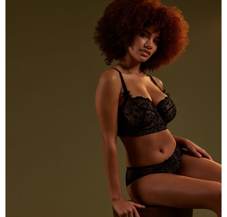 EMPREINTE gaby koronkowy przedŁuŻony biustonosz na fiszbinie pÓŁgorset