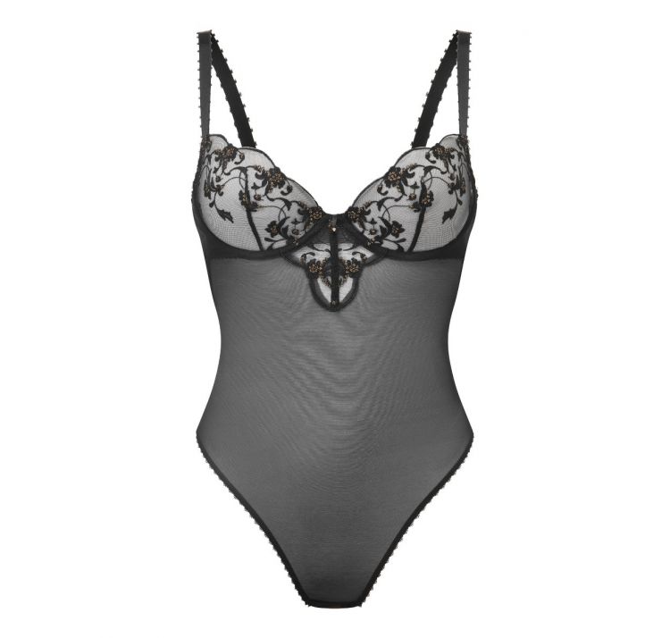 GOSSARD vip taboo koronkowe body z miseczkĄ na fiszbinie