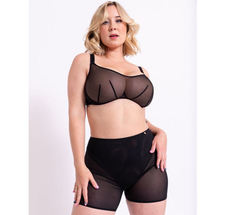 SCANTILLY superheroine bandeau bra tiulowy biustonosz na fiszbinach