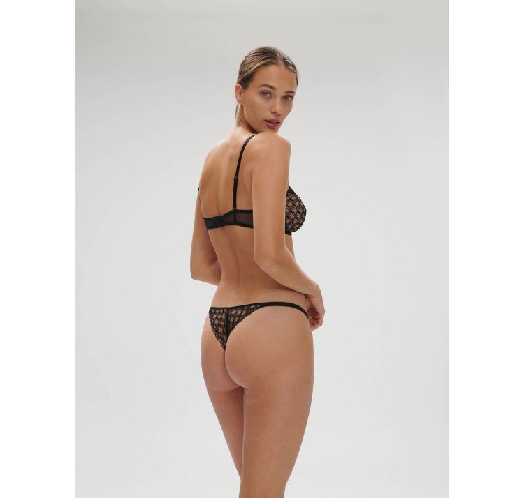 SIMONE PERELE rose koronkowe stringi brazyliany