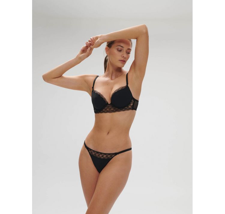 SIMONE PERELE rose koronkowe stringi brazyliany