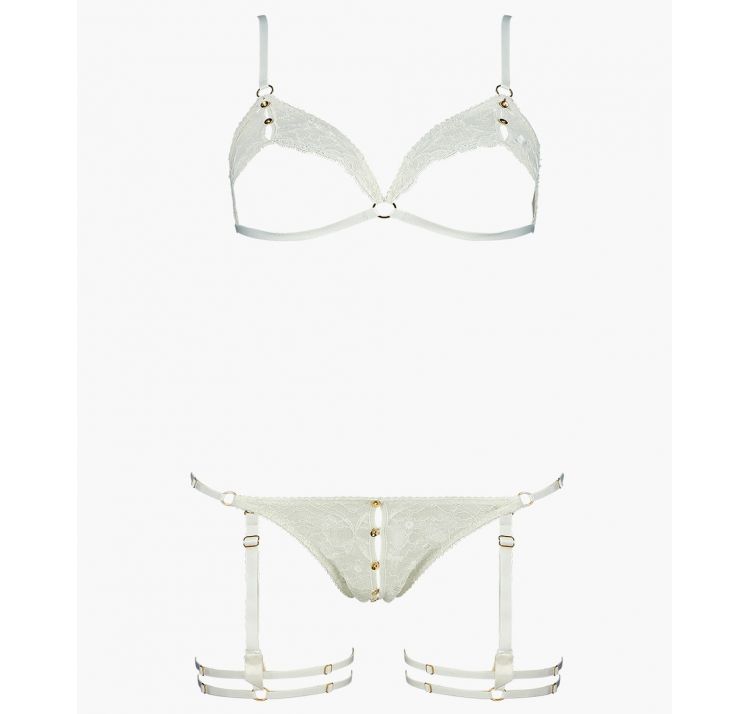 AUBADE PARIS boite a desir hot moon zmysŁowy komplet bielizny z pasem do poŃczoch