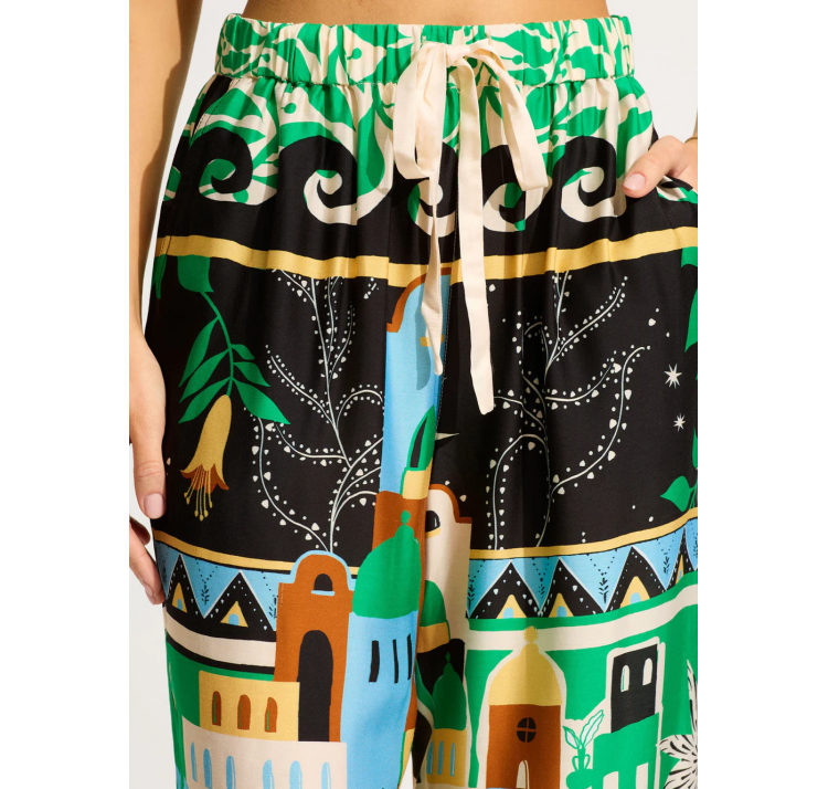 SEAFOLLY atlantis letnie spodnie z jedwabiem