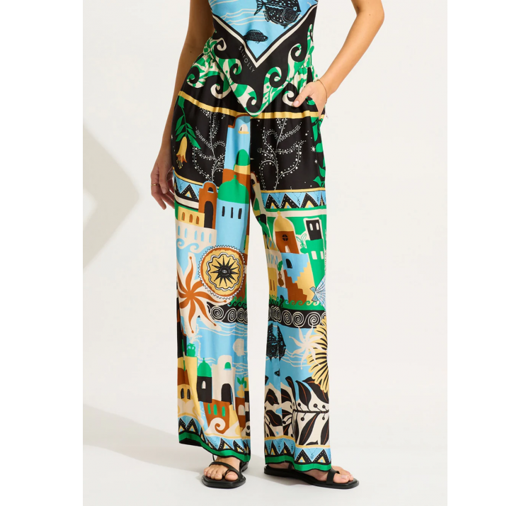 SEAFOLLY atlantis letnie spodnie z jedwabiem