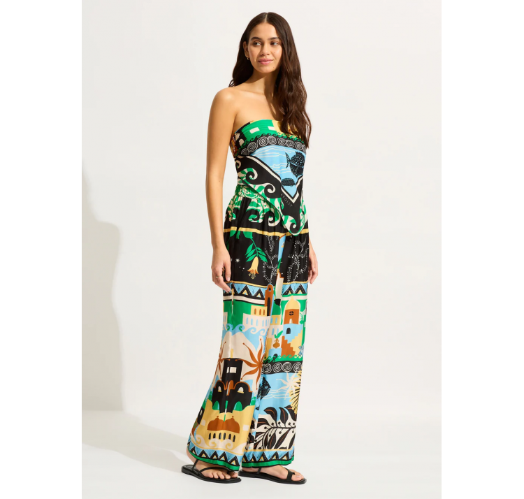 SEAFOLLY atlantis letnie spodnie z jedwabiem