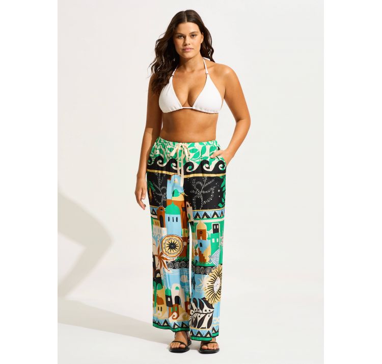 SEAFOLLY atlantis letnie spodnie z jedwabiem