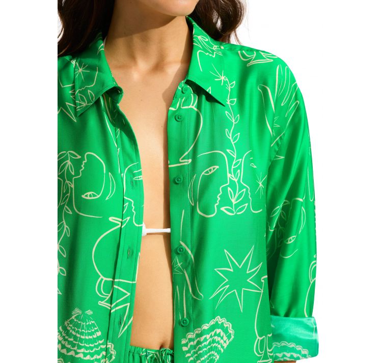 SEAFOLLY atlantis luŹna koszula z jedwabiem