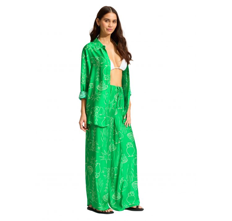 SEAFOLLY atlantis luŹna koszula z jedwabiem