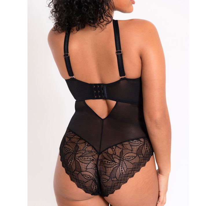 SCANTILLY opulence stretch lace body koronkowe body bez fiszbin
