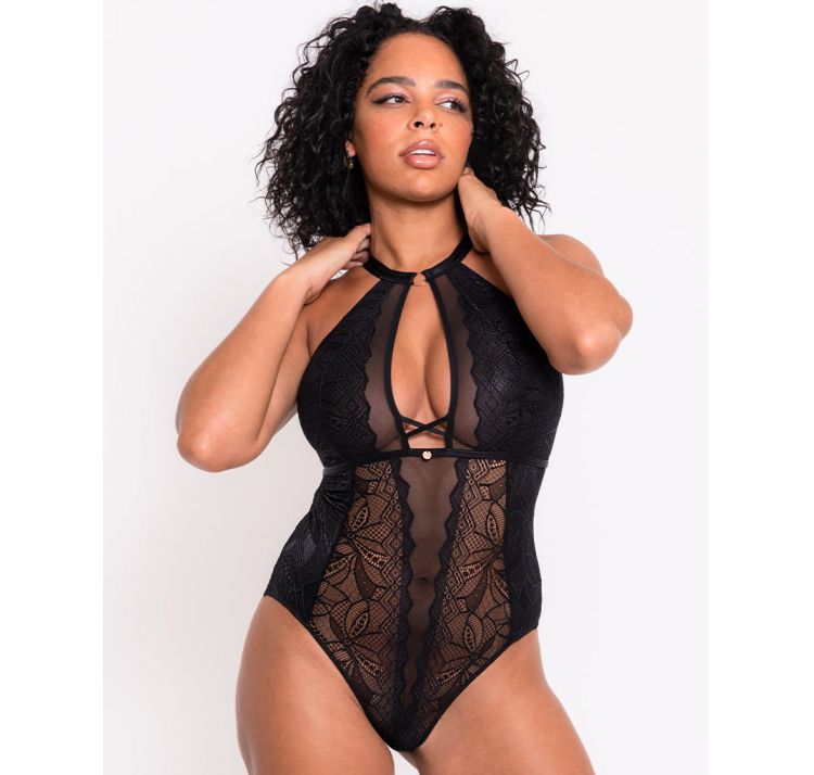 SCANTILLY opulence stretch lace body koronkowe body bez fiszbin