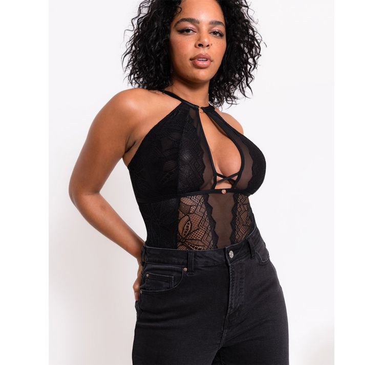 SCANTILLY opulence stretch lace body koronkowe body bez fiszbin