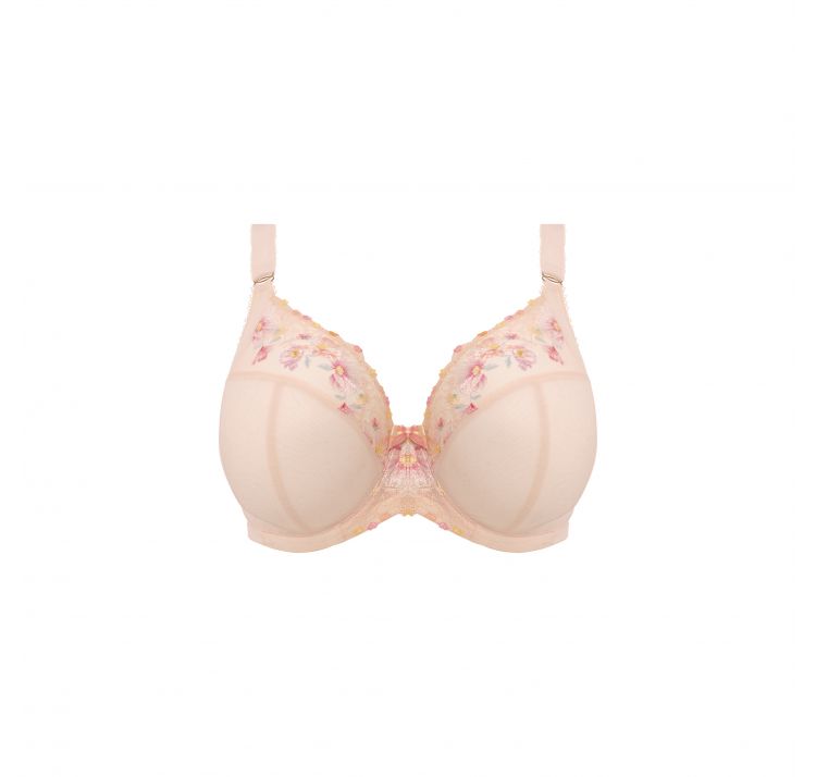 ELOMI himari tiulowy biustonosz z haftem plunge bra