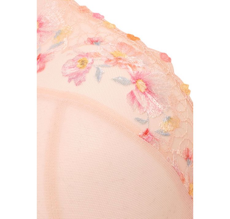 ELOMI himari tiulowy biustonosz z haftem plunge bra