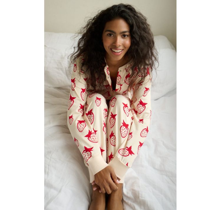 SLEEPLESS IN WARSAW piŻama strawberry one-piece