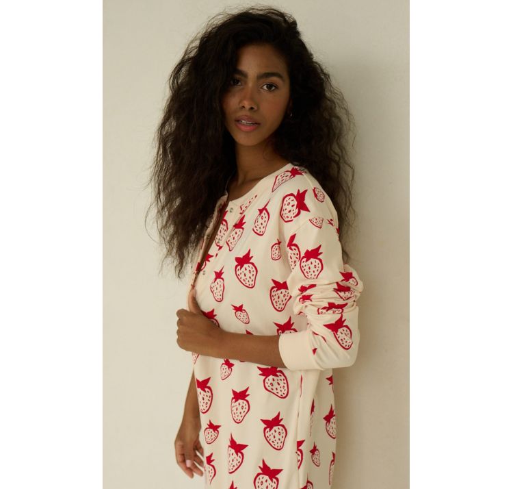 SLEEPLESS IN WARSAW piŻama strawberry one-piece