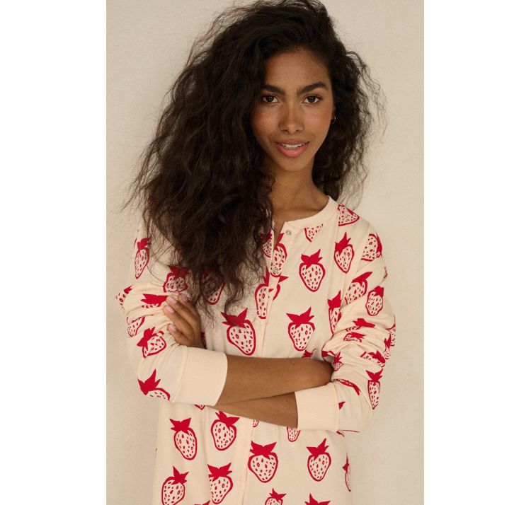 SLEEPLESS IN WARSAW piŻama strawberry one-piece