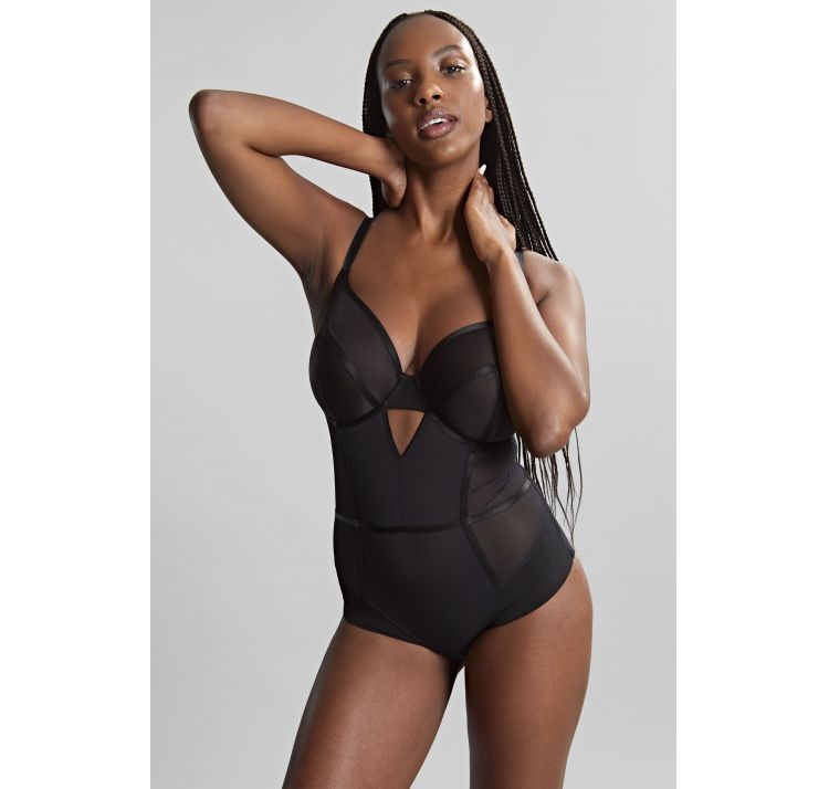 PANACHE tango essence tiulowe body z biustonoszem plunge