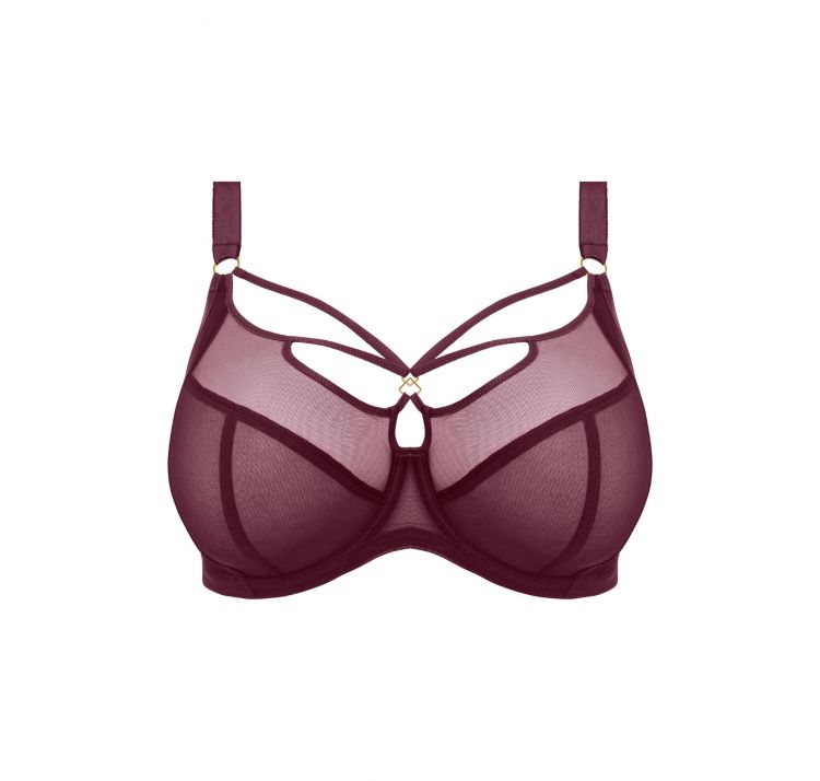 ELOMI sachi miĘkki biustonosz z haftem i paskami na dekolcie