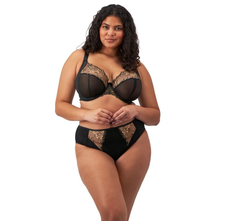 ELOMI teagan tiulowy biustonosz z haftem plunge bra