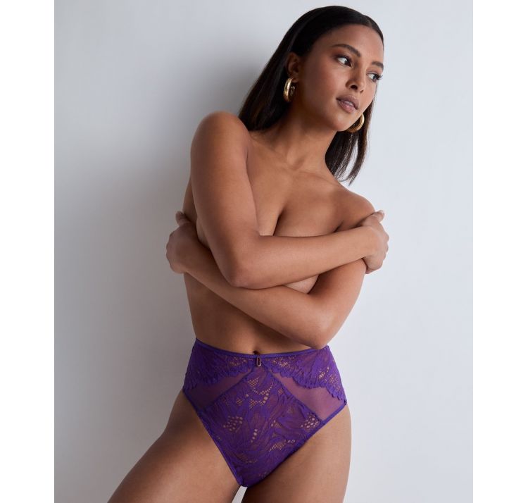 AUBADE PARIS flowermania koronkowe wysokie majtki coulotte