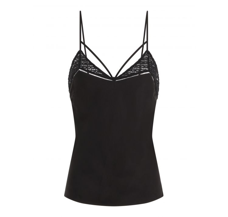 CHANTELLE monogam top z koronkĄ lyocell