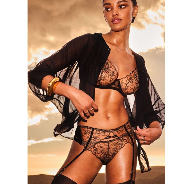 GOSSARD vip fleur de nuit stringi z efektem tatuaŻu