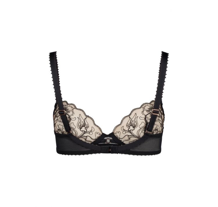 GOSSARD vip fleur de nuit biustonosz plunge z efektem tatuaŻu