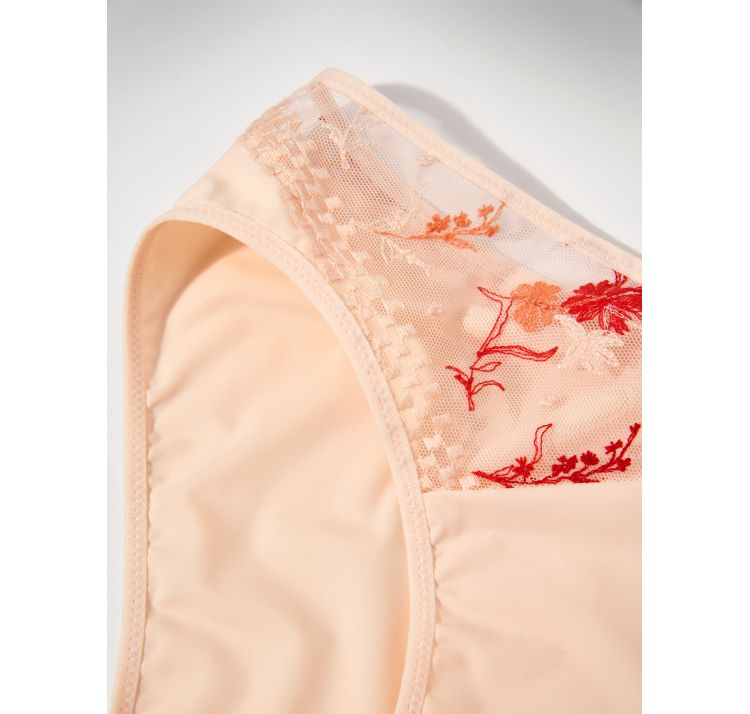 PASSIONATA suzy koronkowe figi z kwiatowym haftem