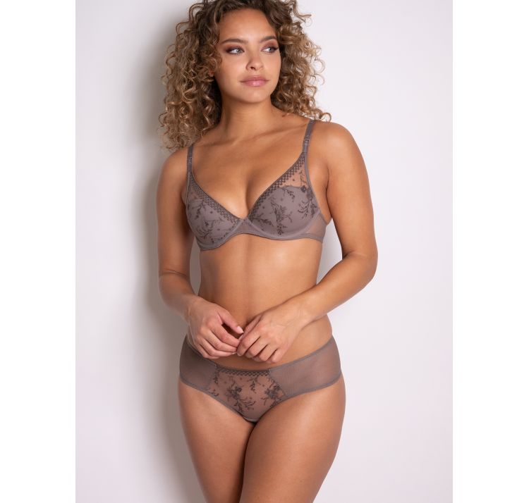 PASSIONATA suzy koronkowe szorty z kwiatowym haftem