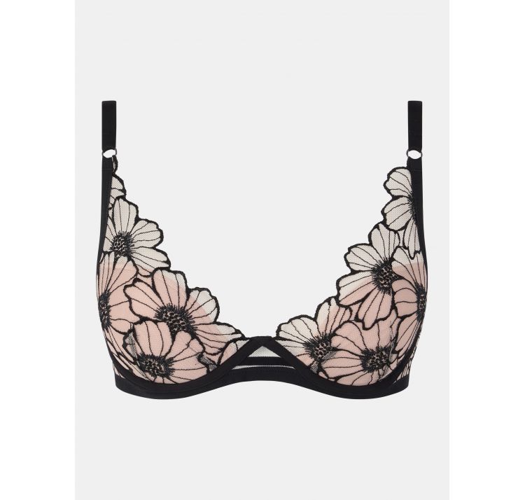 CHANTELLE PULP lush lekko usztywniany biustonosz haftowany w kwiaty